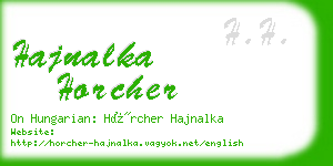 hajnalka horcher business card